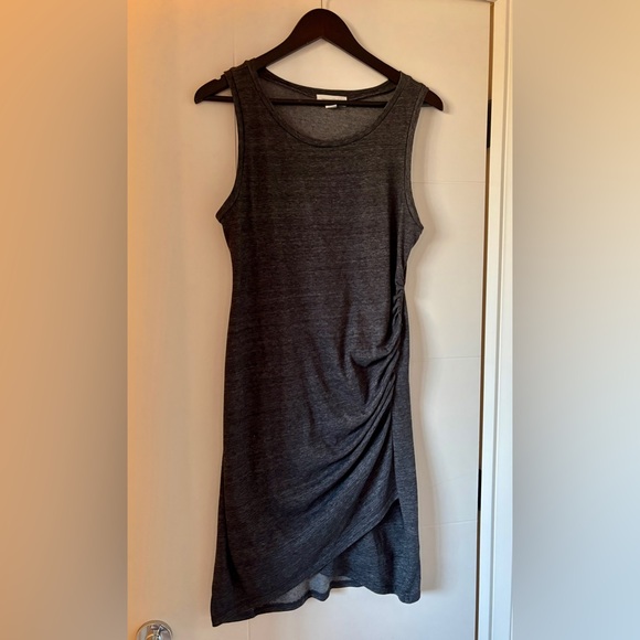Treasure & Bond sleeveless ruched dress in dark grey size L - Picture 4 of 9